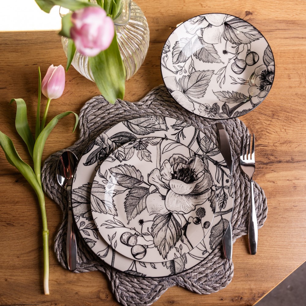 Столовый сервиз на 6 персон 18 предметов фарфоровый HP-HK-A4