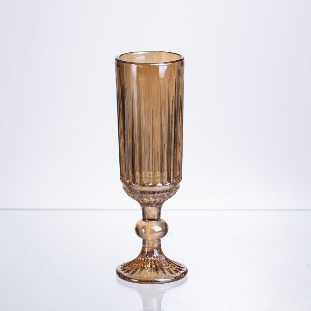 Набор бокалов для шампанского 6 штук по 160 мл янтарный HP-19-244