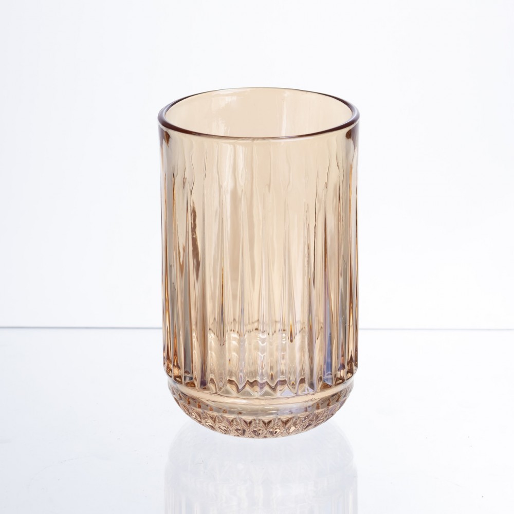 Набор стаканов из толстого стекла 6 штук по 400 мл янтарный HP-19-247