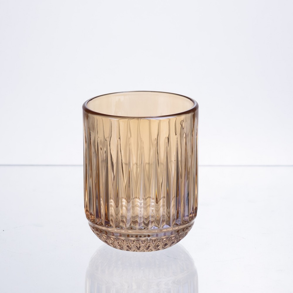 Набор стаканов 6 штук 250 мл из толстого стекла янтарный HP-19-248