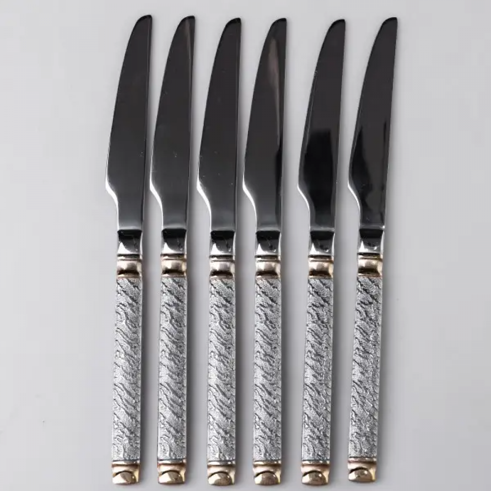 Набор столовых ножей 6 штук из нержавеющей стали 23 см ножи столовые приборы сервировка HP-16978-04
