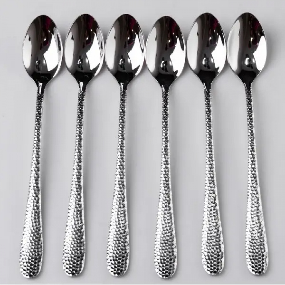 Набор ложек для латте 6 штук из нержавеющей стали 19 см ложки десертные глянцевые столовые приборы HP-16978-08
