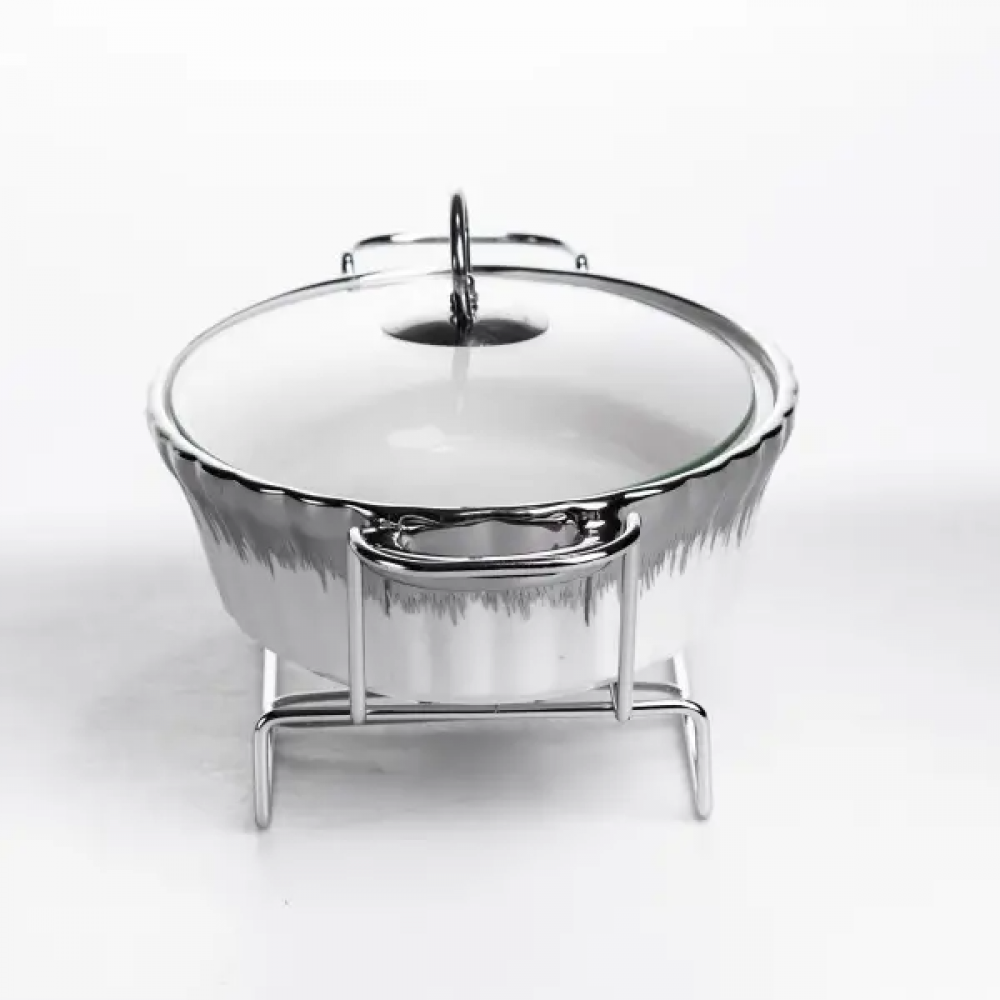 Мармітниця порцелянова 1 л на підставці з підігрівом 31х19х13 см MH739-S