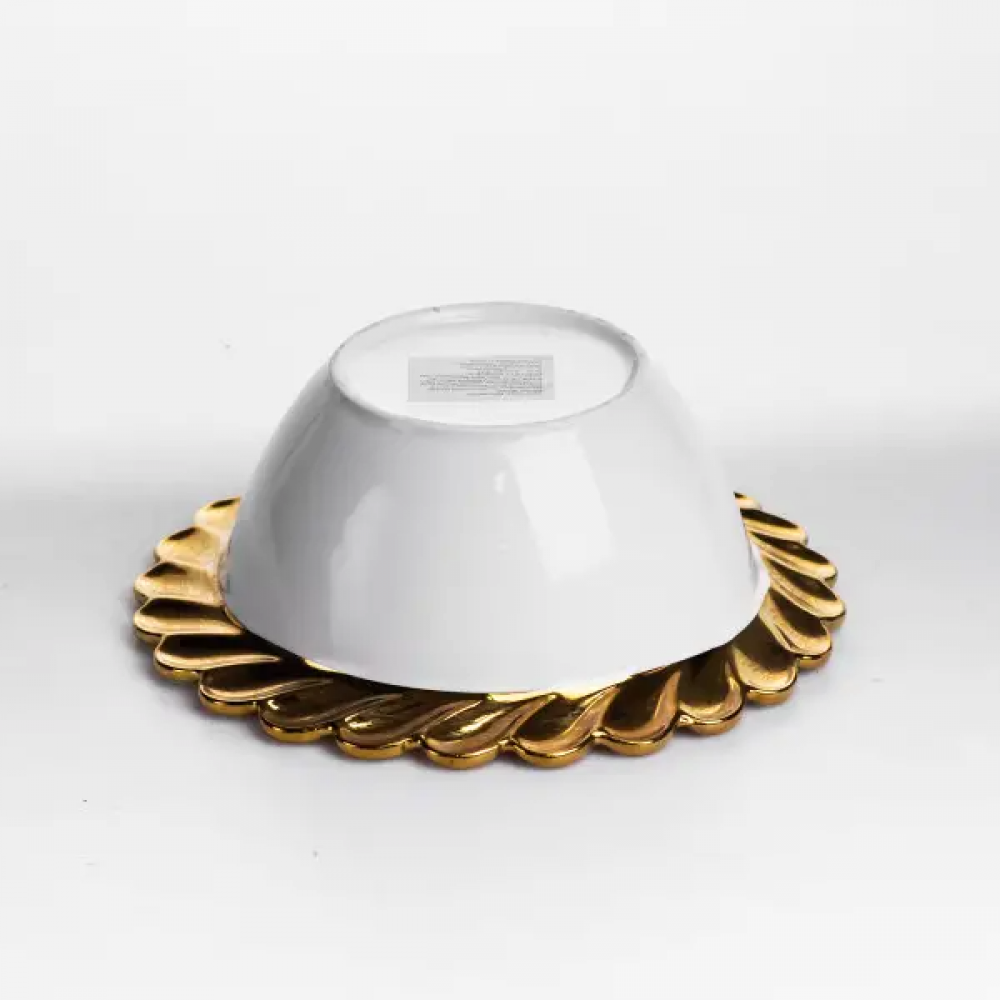 Тарелка глубокая Tiffany фарфоровая 20 см сервировочная ML2005