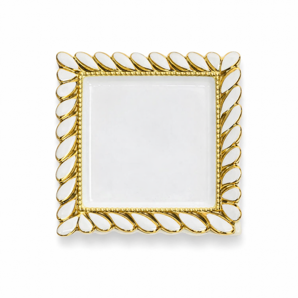 Фарфоровое блюдо 30х30 см квадратное сервировочное ML2018