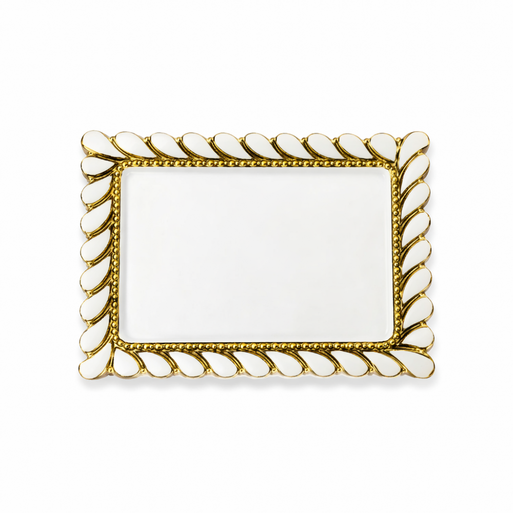 Фарфоровое блюдо 25х16.5 см прямоугольное сервировочное ML2023