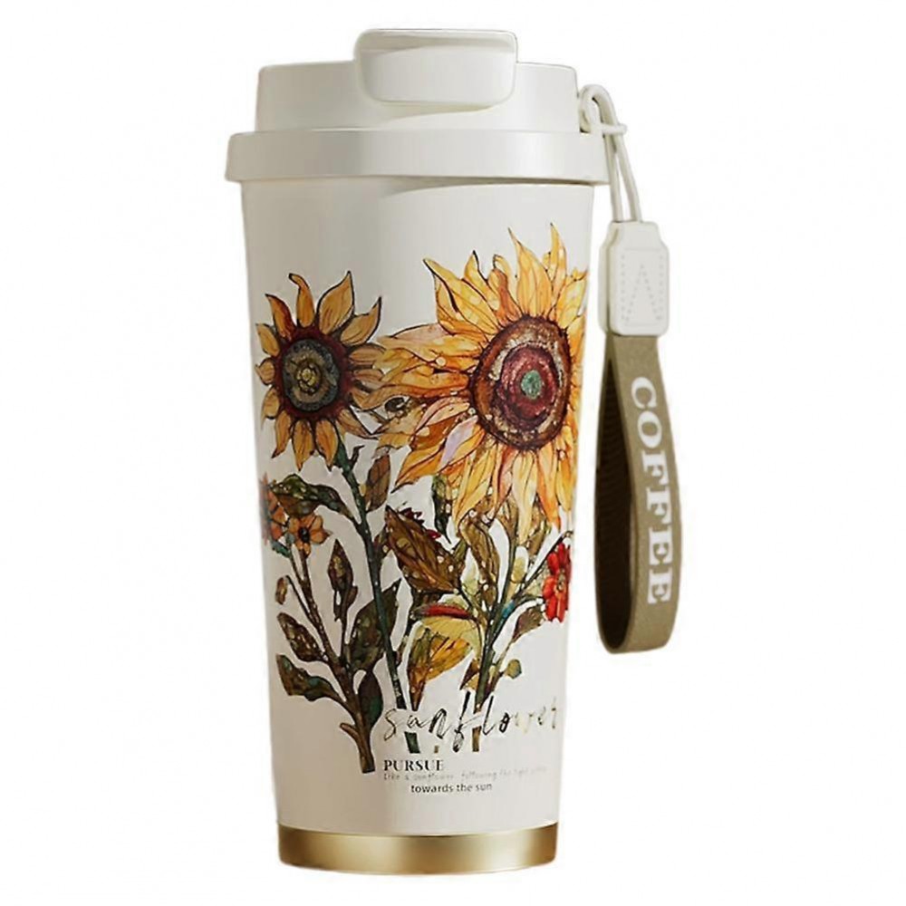 Термочашка Summer 520 мл с трубочкой и двойным открыванием розовый HP-FM-352-3