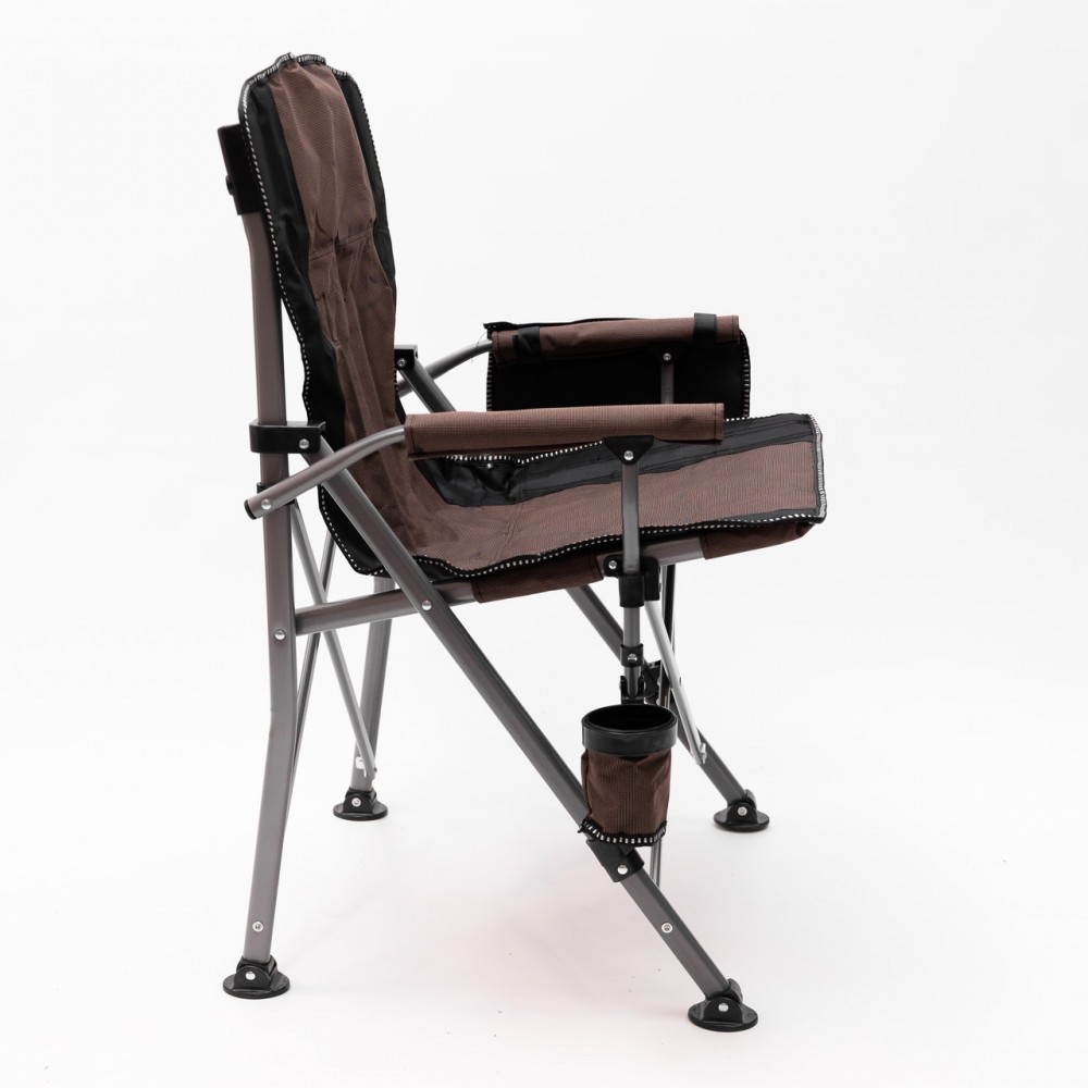 Кресло для рыбалки раскладное туристическое складное для отдыха на природу коричневое SJ-0019BR