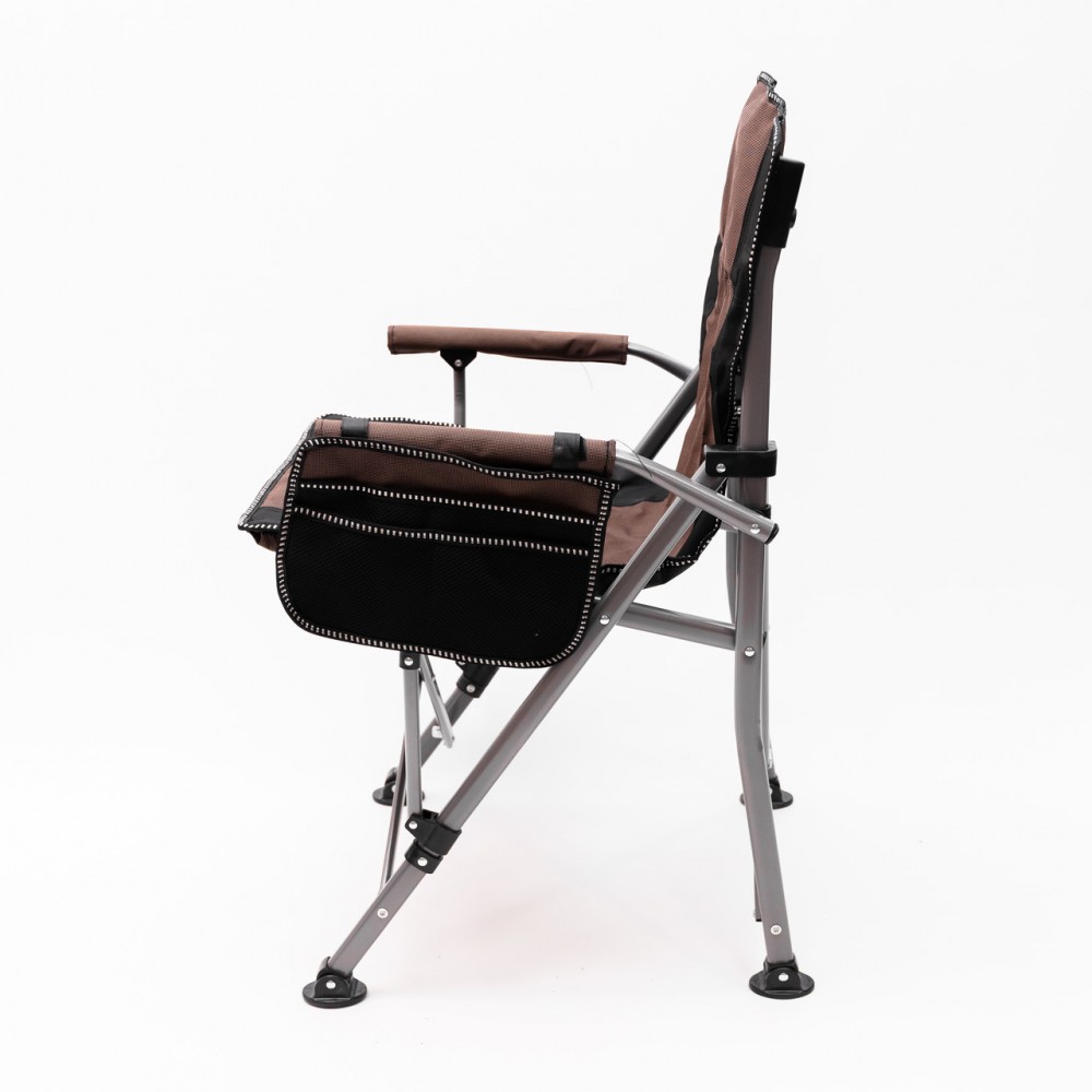 Кресло для рыбалки раскладное туристическое складное для отдыха на природу коричневое SJ-0019BR