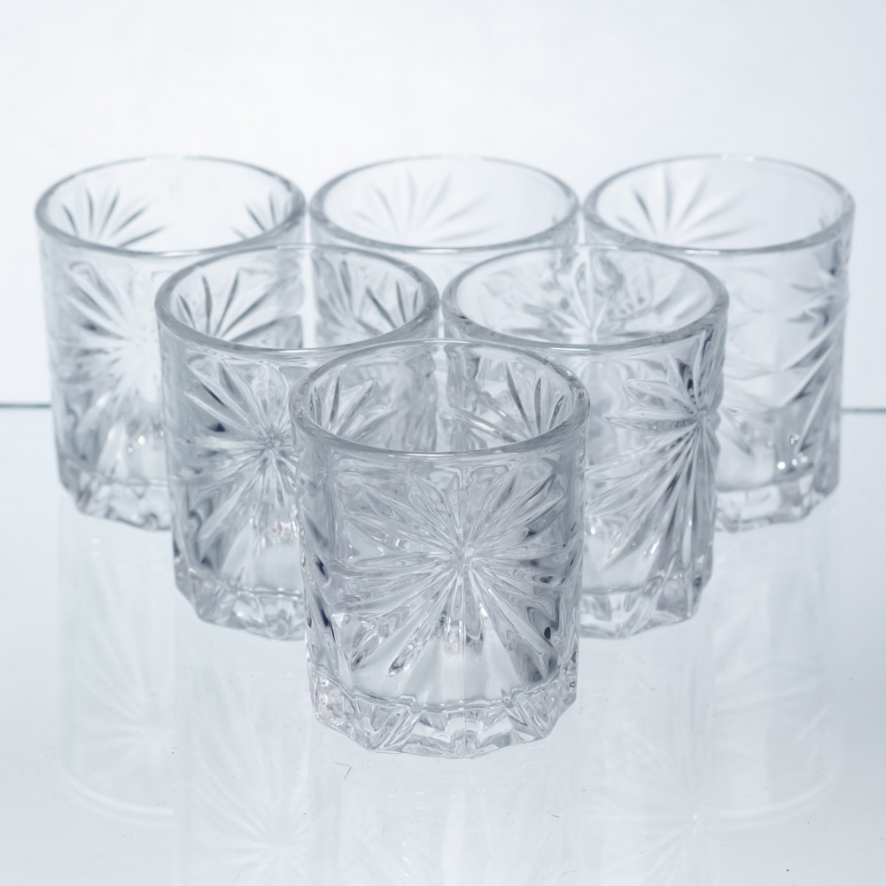 Набор рюмок для виски Shot glass 6 штук по 75 мл HP-17-34