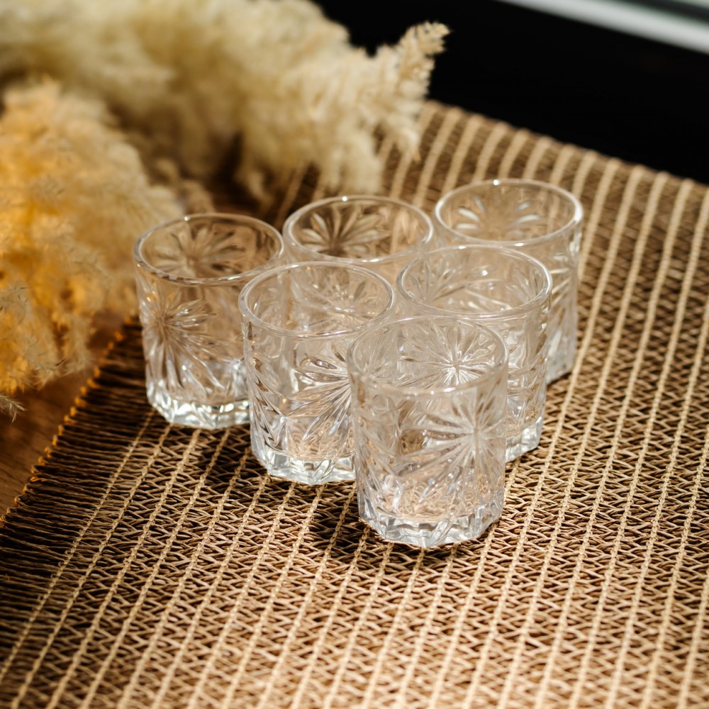 Набор рюмок для виски Shot glass 6 штук по 75 мл HP-17-34