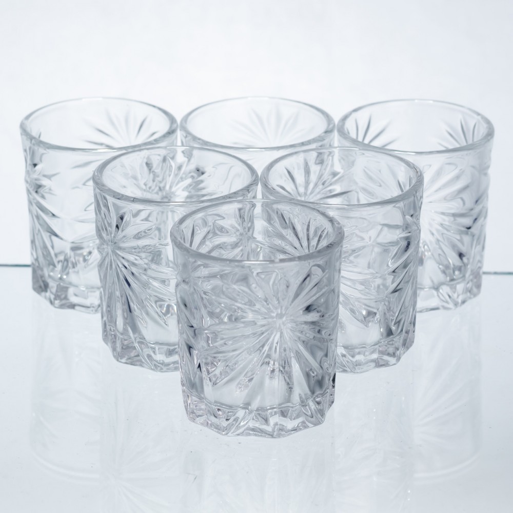 Набор рюмок для крепких напитков Shot glass 6 штук по 75 мл HP-17-36