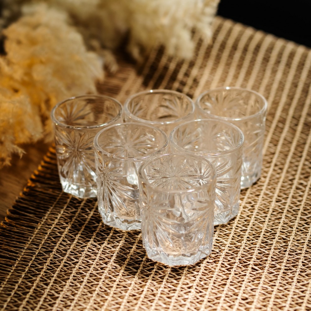 Набор рюмок для крепких напитков Shot glass 6 штук по 75 мл HP-17-36