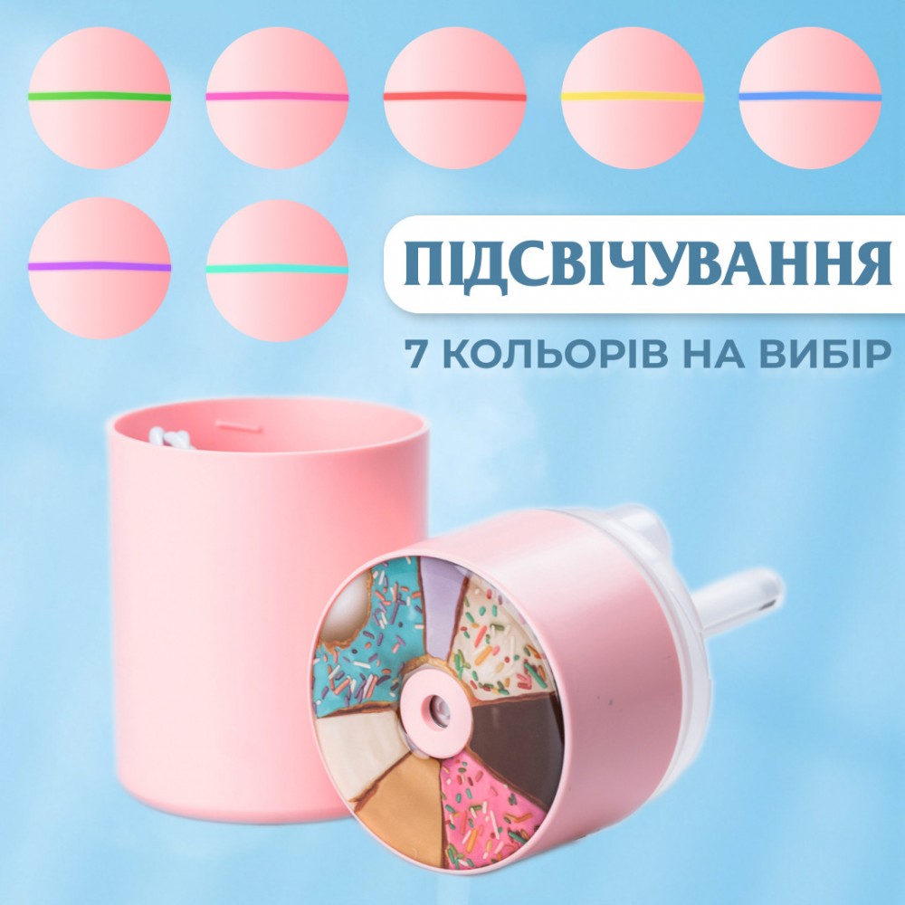 Зволожувач повітря з підсвічуванням Lemon 500 мл Рожевий