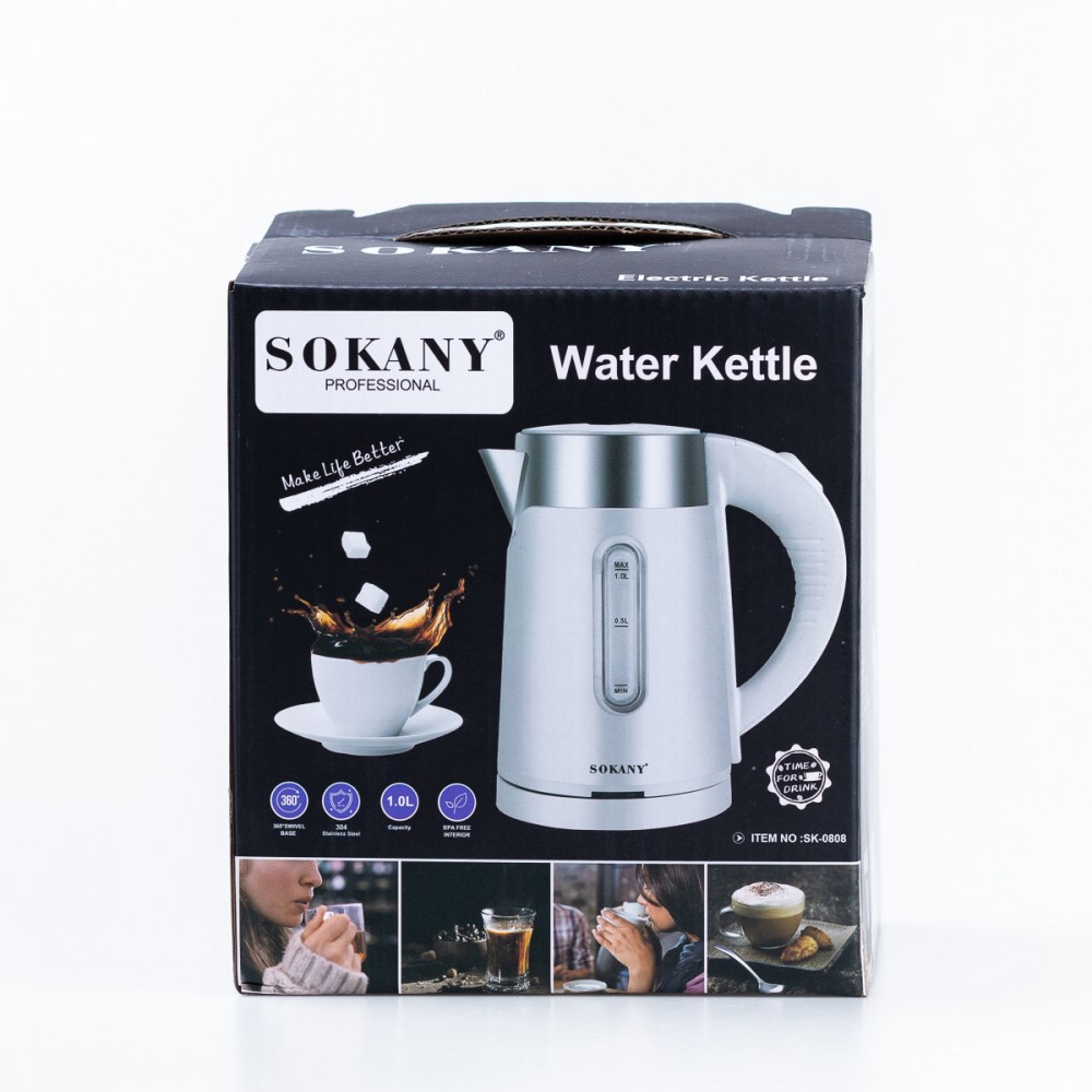Електрочайник Sokany SK-0808 1200W Black