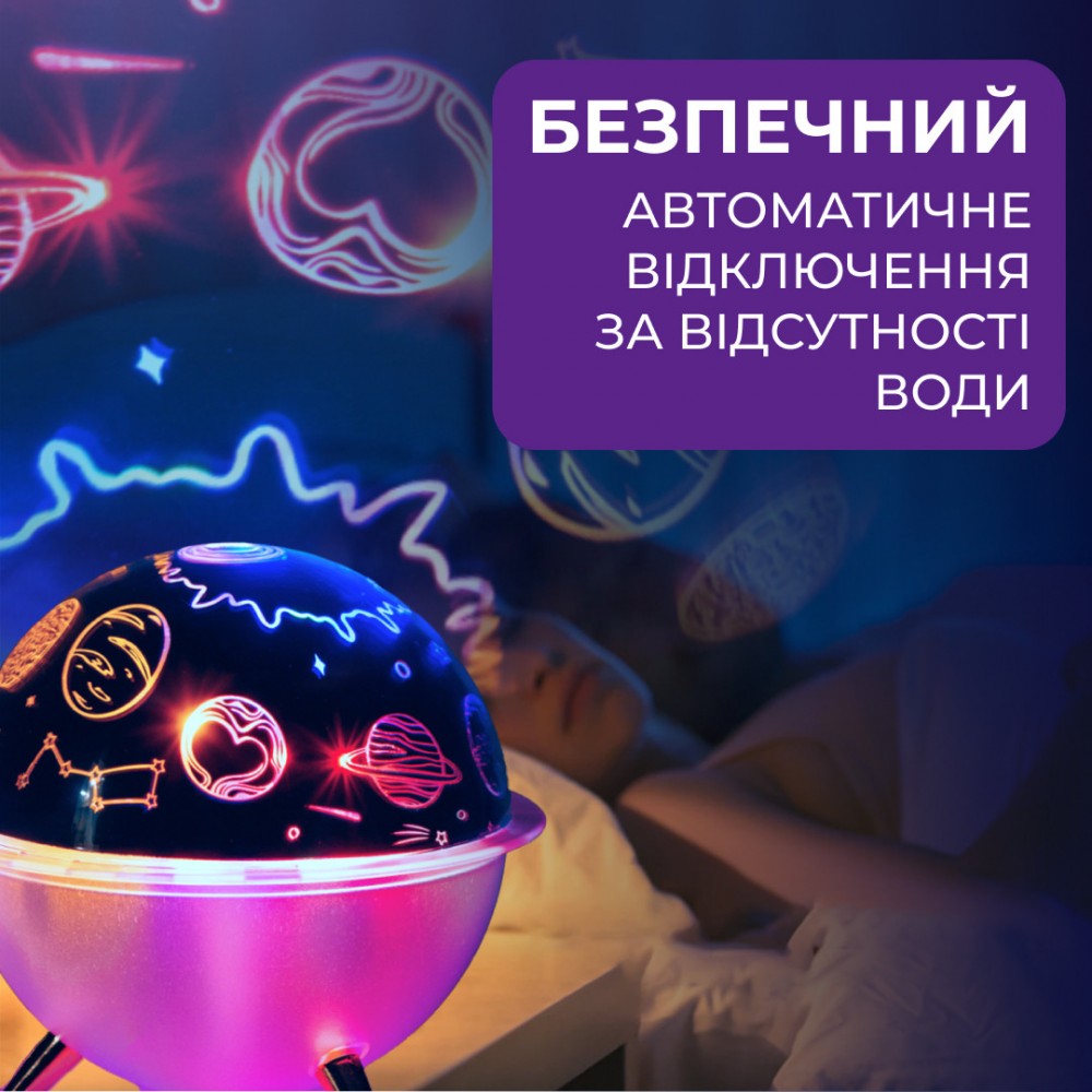 Увлажнитель воздуха-ночник с проекцией 260 мл, космос