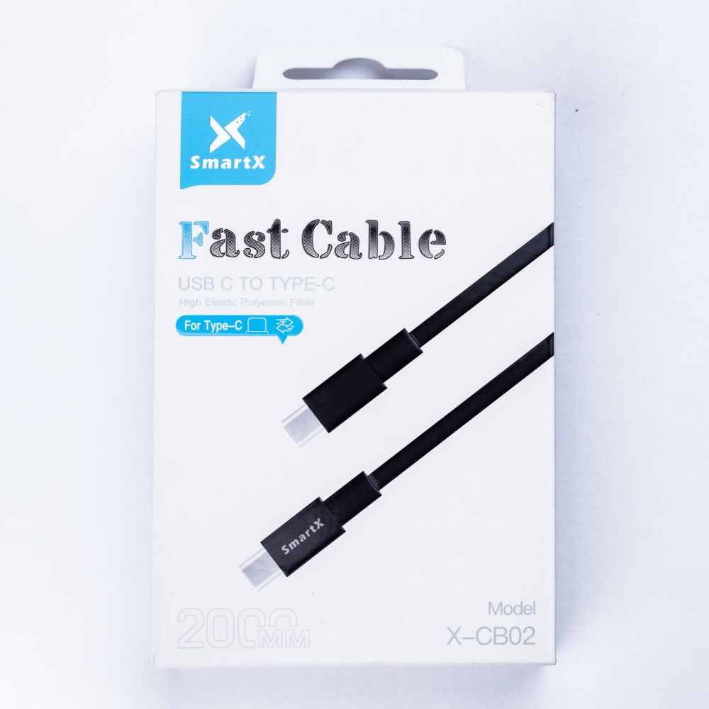 Кабель для зарядки USB-С шнур 2м черный