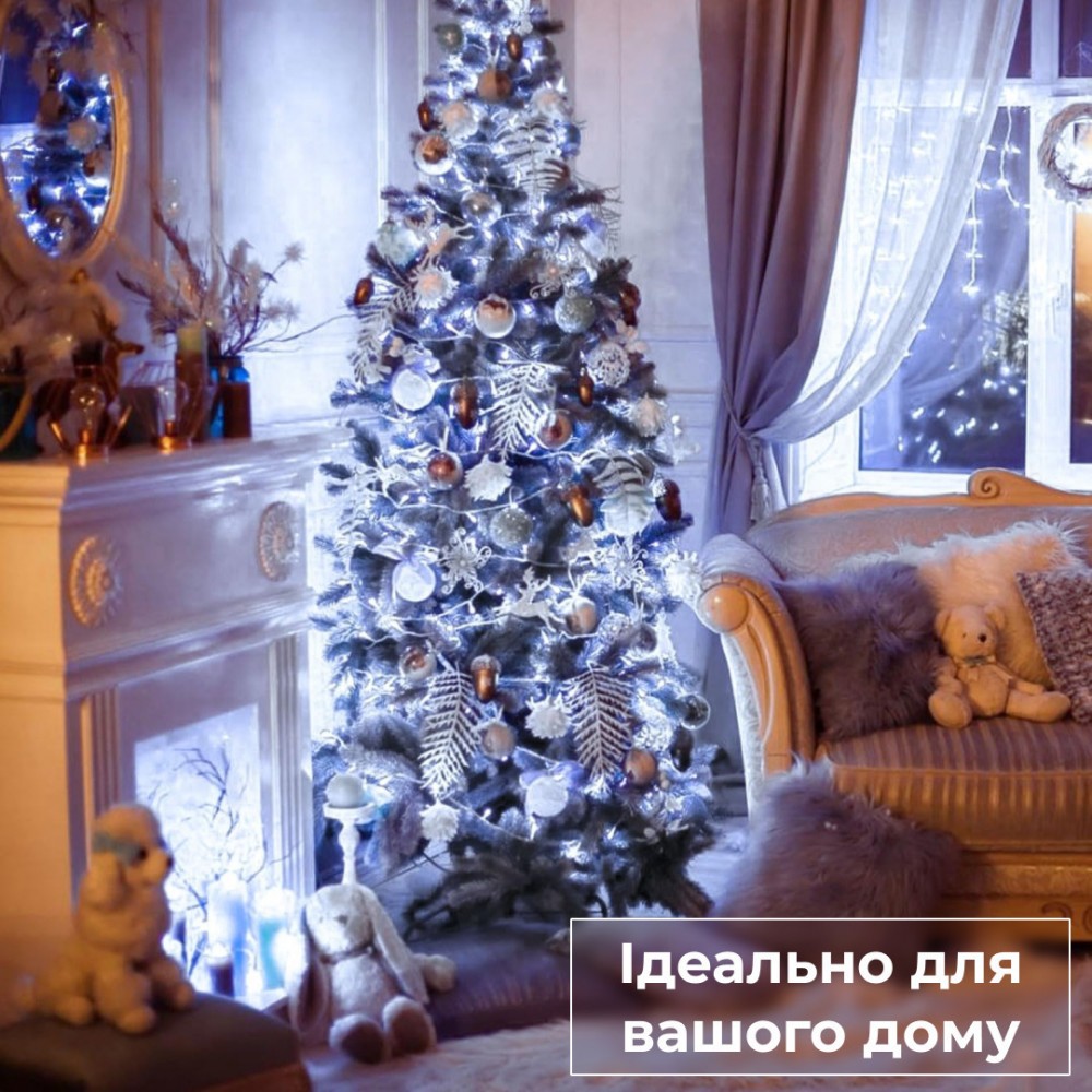 Гірлянда нитка світлодіодна GarlandoPro 171 LED 16м 8 режимів гірлянда новорічна Білий