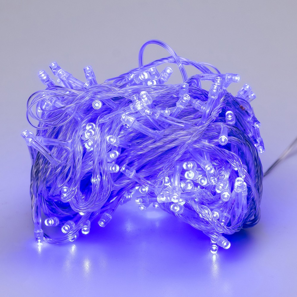 Гірлянда нитка світлодіодна GarlandoPro 190 LED лампочок 18м 8 режимів лед гірлянда Синій