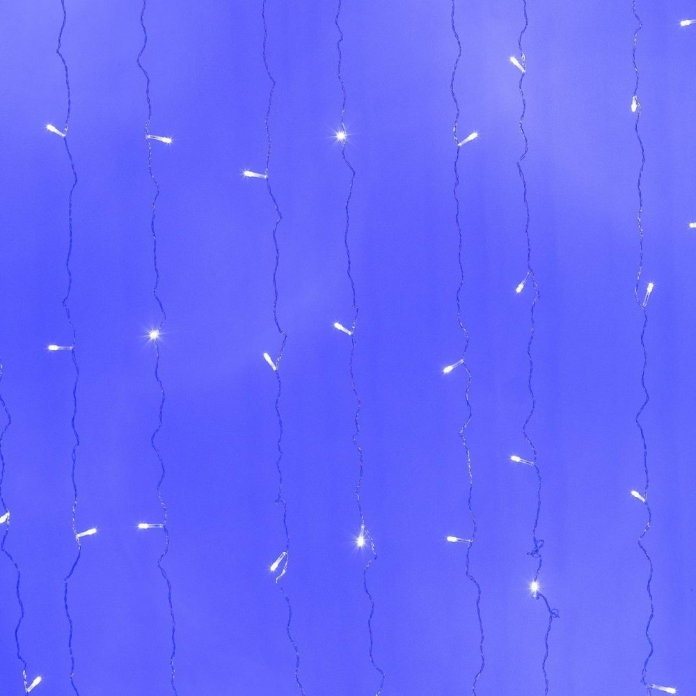 Гірлянда штора 2х2 м 240 LED світлодіодна мідний провід 8 ниток Синій