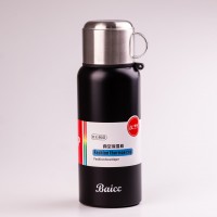 Термос из нержавейки с ручкой 1200 мл черный