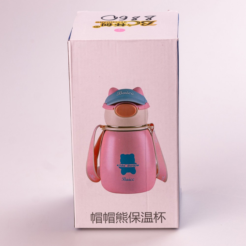 Термос детский с поильником Baicc Kids Bottle 500ml термос с трубочкой для детей Оранжевый