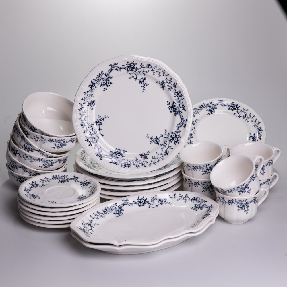 Столовий набір посуду тарілок і чашок 32 предмети на 6 персон Vintage порцеляновий YY78-10A