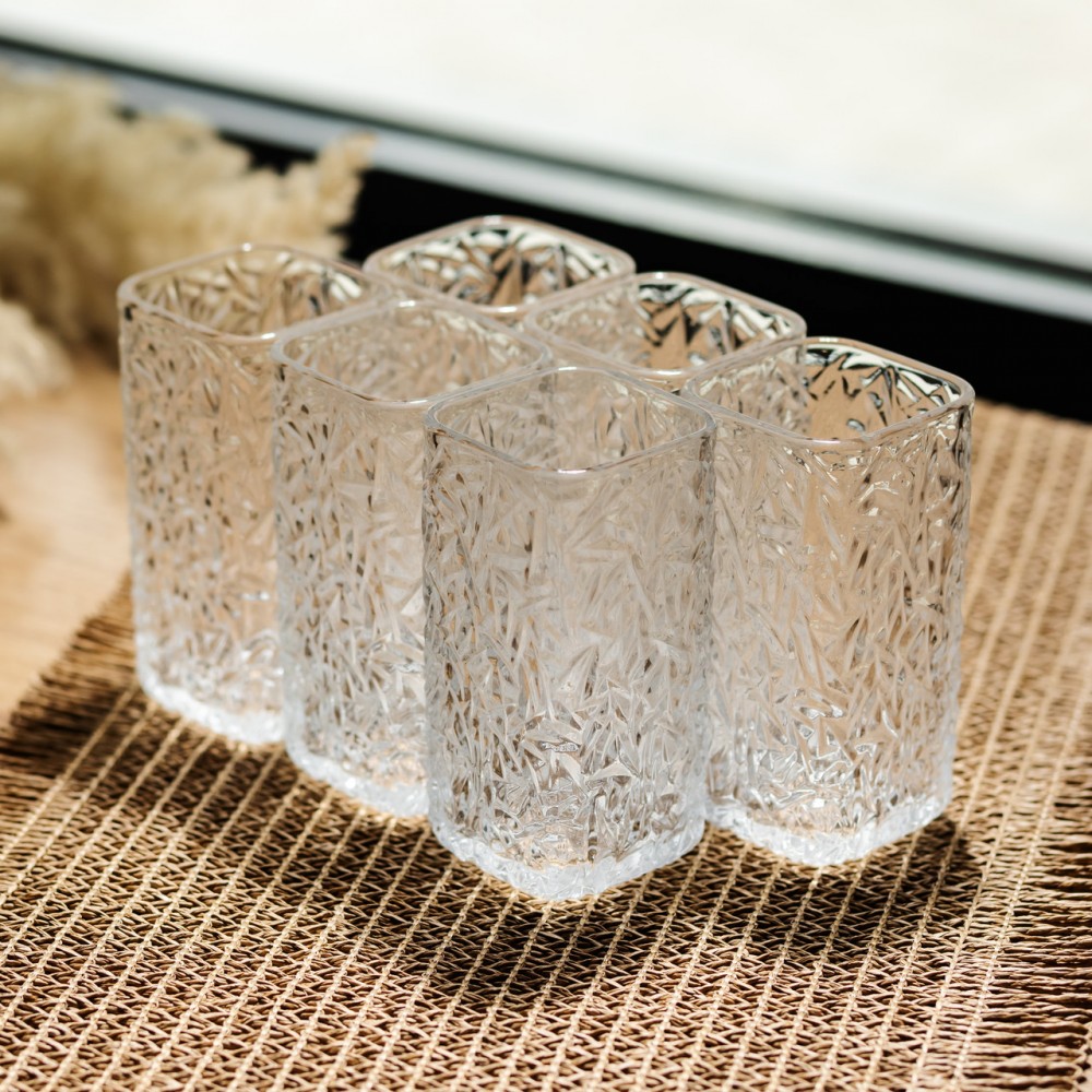 Набір склянок для напоїв Matrix Glass 6 штук по 195 мл HP-17-42