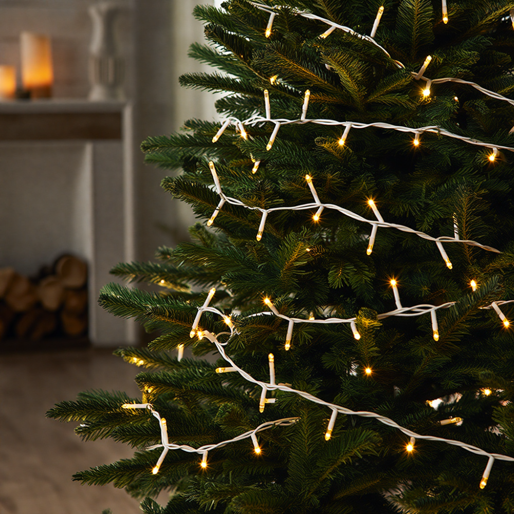 Гірлянда Різдвяна фея вулична 100 м 1000 LED білий провід Білий CF1000L100MWW