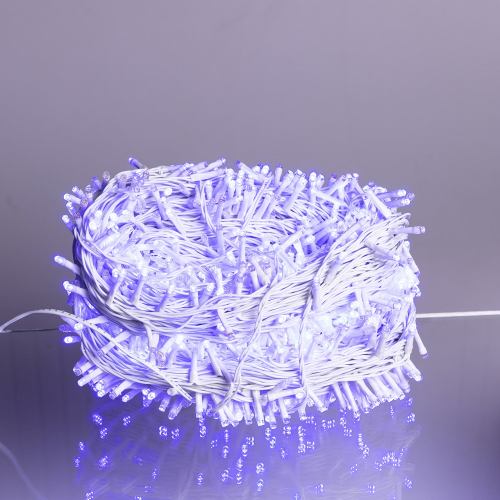 Гирлянда Рождественская фея уличная 100 м 1000 LED белый провод Синий CF1000L100MWBL