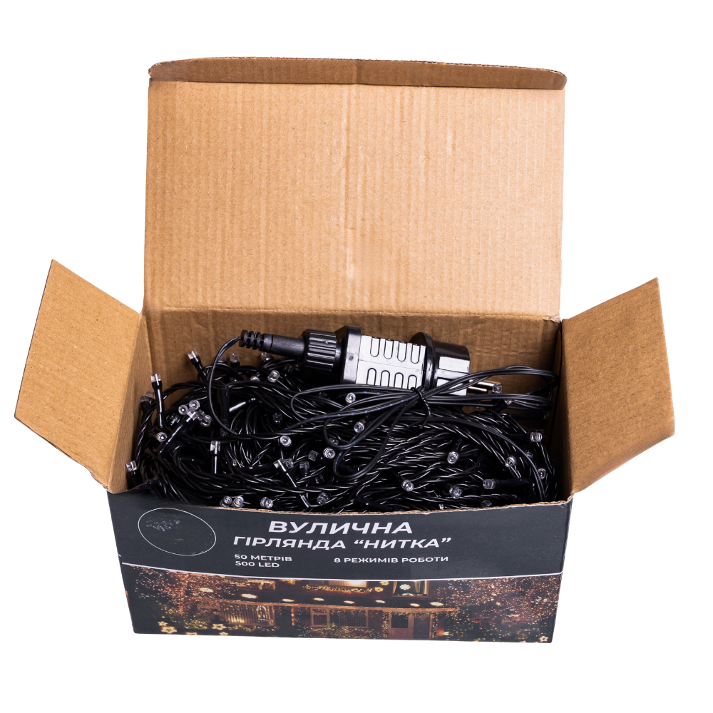 Гирлянда Рождественская фея уличная 50 (м) 500 LED черный провод Синий CF500L50MBBL