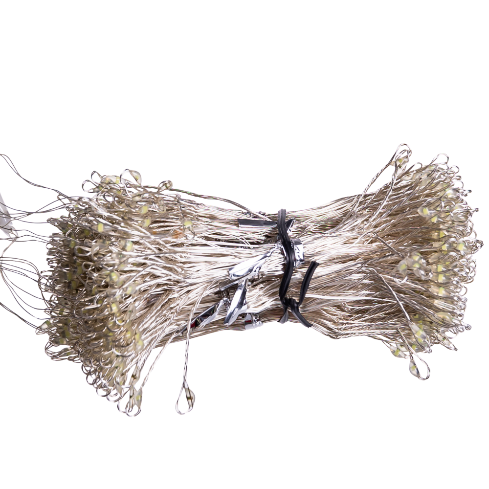 Новогодняя гирлянда комнатная штора роса Хвойная лапа 3х3 м 600 LED Белый свет D600LED3MW