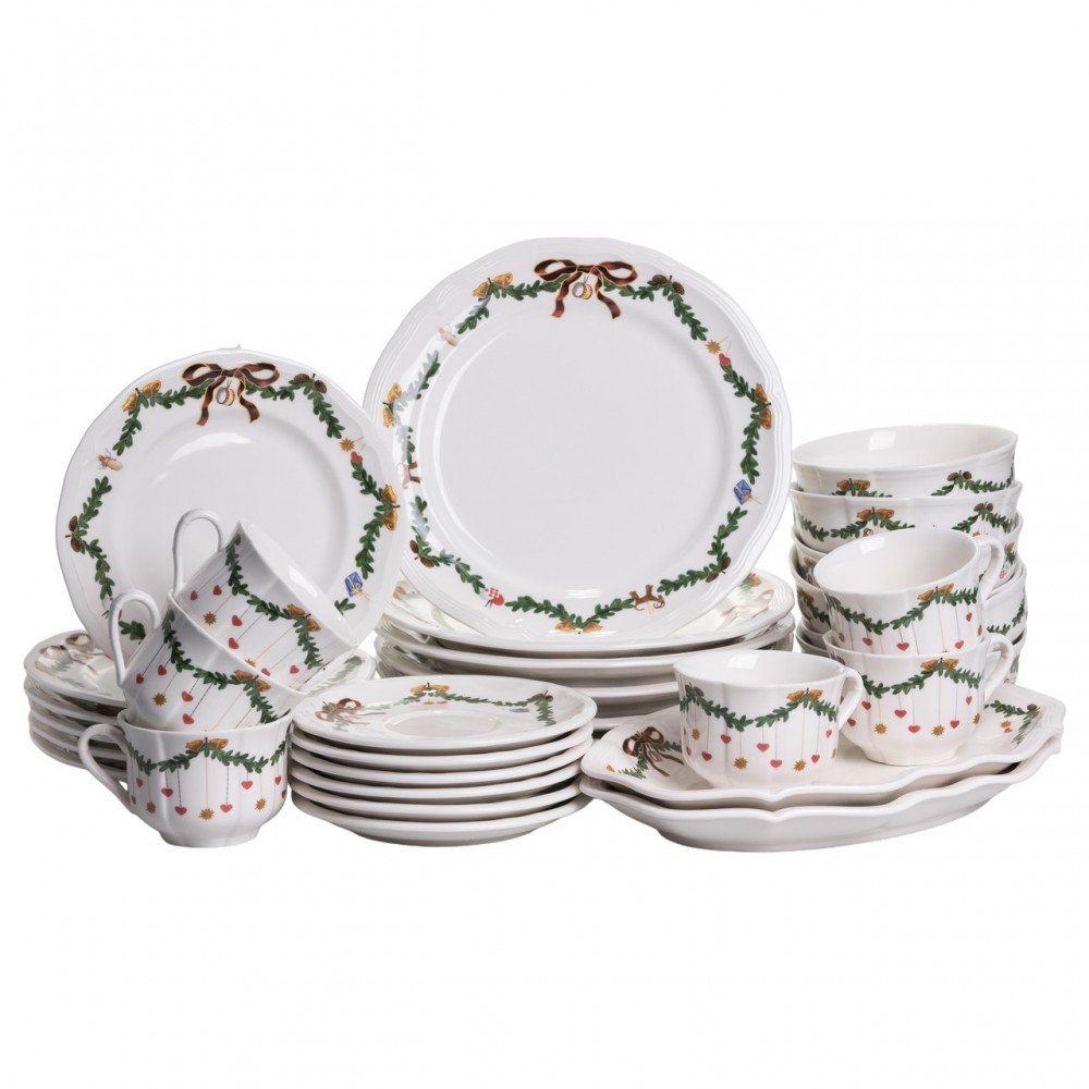 Столовий набір посуду 32 предмети на 6 осіб ROYAL порцеляновий YY78-11A