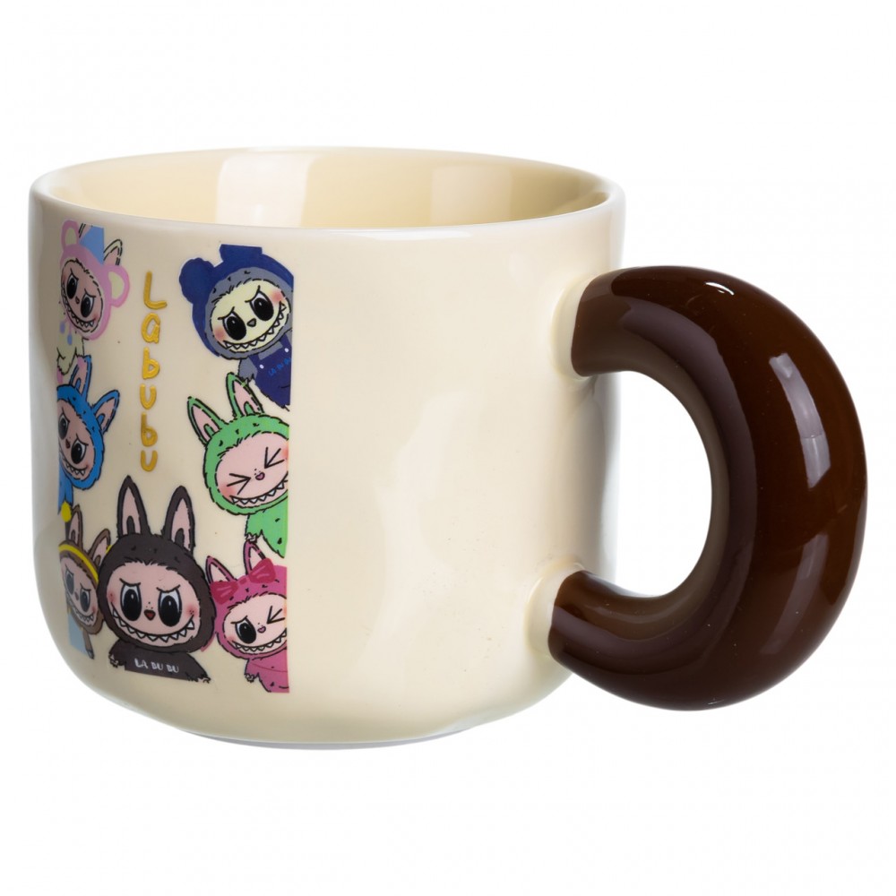 Чашка порцелянова Labubu Brighten Your Day 400 (мл) подарункова кружка прикольна чашка для дітей на подарунок FM-21D