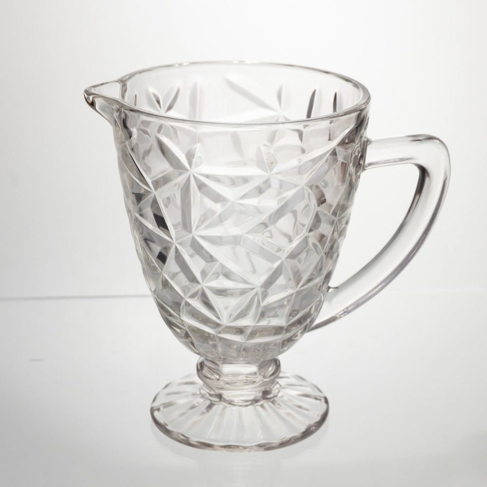 Кувшин стеклянный для компота 1.2 л прозрачный ребристый фигурный графин для лимонада мохито сангрии напитков HP-19-163