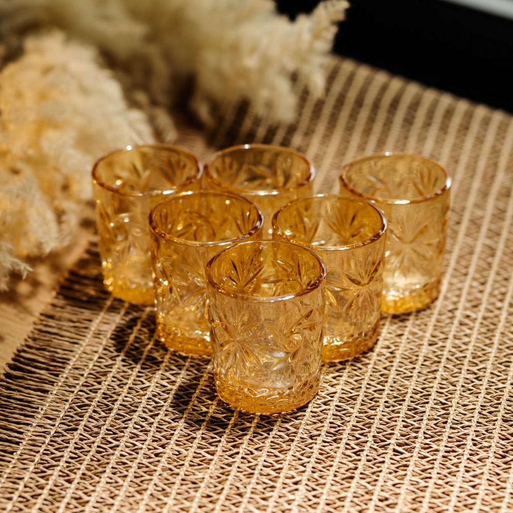 Набор рюмок для виски Shot glass 6 штук по 75 мл коричневый HP-17-39