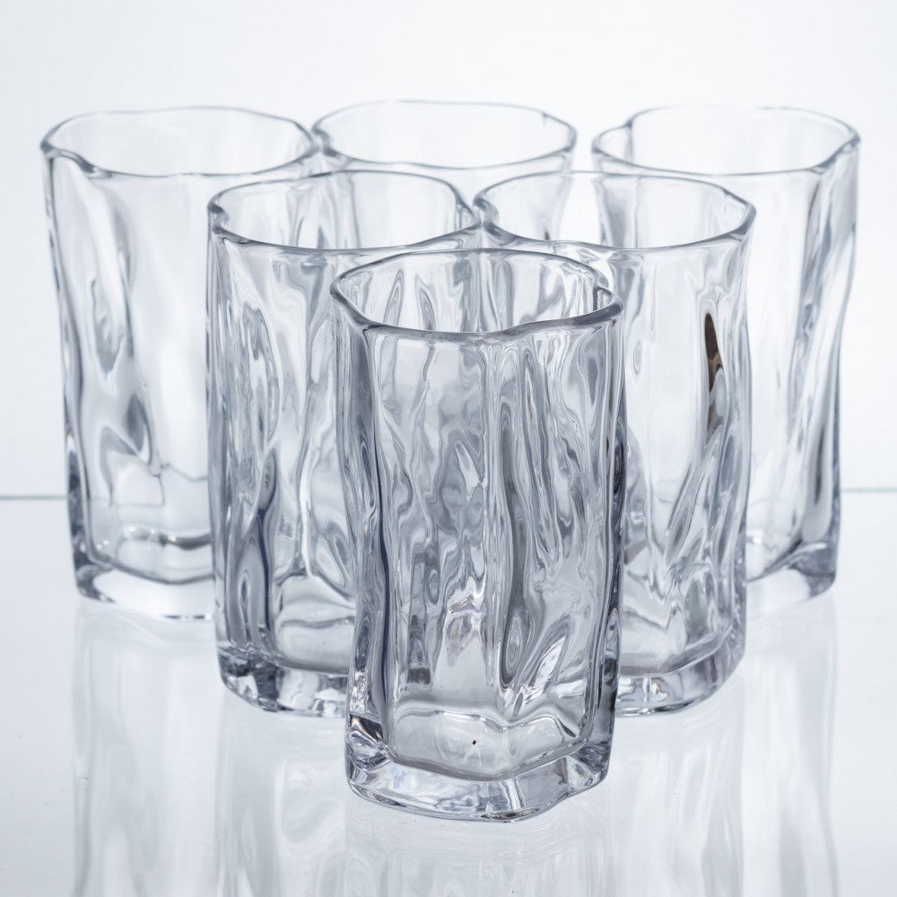 Набір склянок для напоїв Crinkle Glass 6 штук по 270 мл HP-17-62