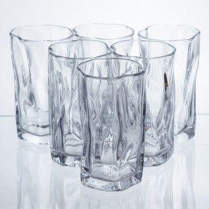 Набор стаканов для напитков Crinkle Glass 6 штук по 270 мл HP-17-62