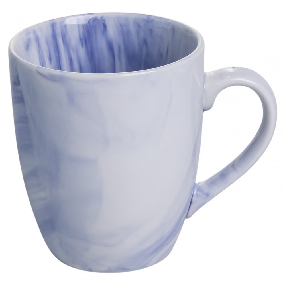 Столовий набір посуду тарілок і чашок 16 предметів на 4 особи Marble Clara порцеляновий Синій MD-16-3B