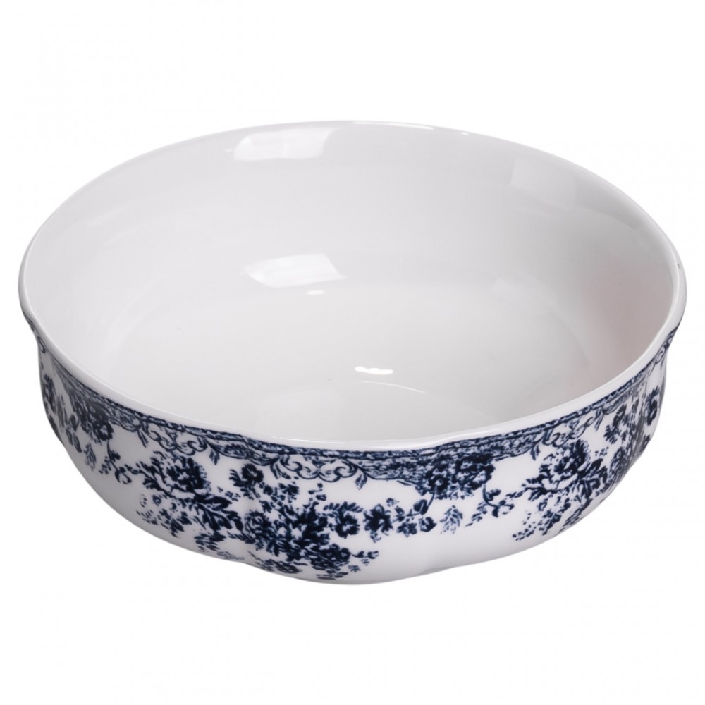 Столовый набор посуды тарелок и чашек 32 предмета на 6 персон Vintage Elegant фарфоровый, обеденный столовый сервиз тарелок Синий YY78-6A