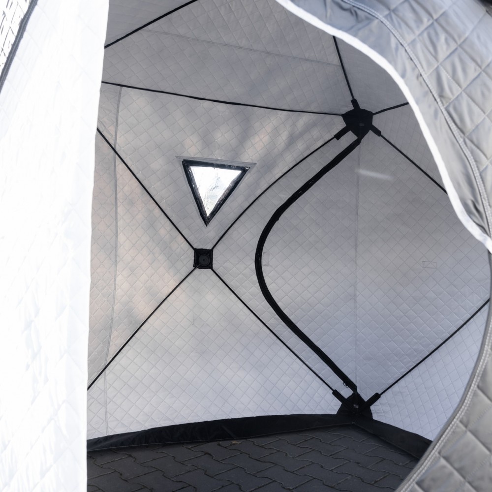 Палатка зимняя утепленная "Куб" (3-х местная 210х210х210), Зимняя палатка для рыболова туризма кемпинга и путешествий Черная LU-BD18B