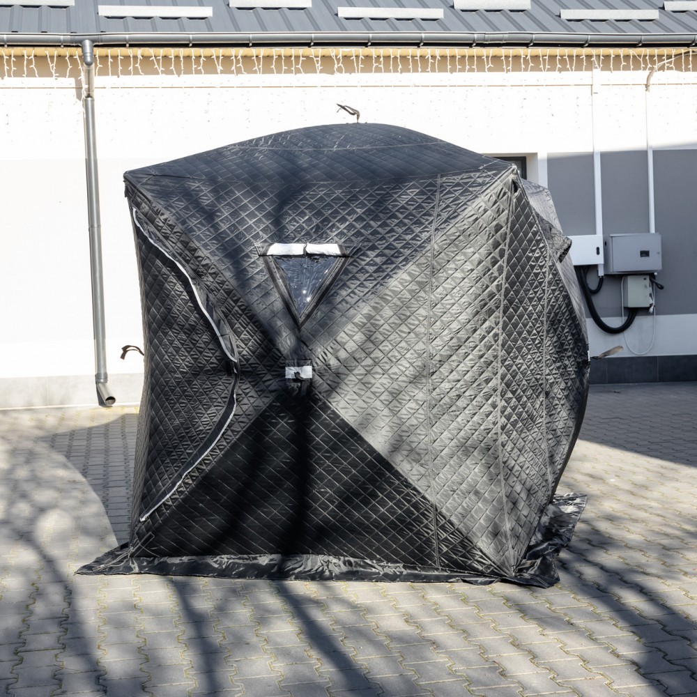 Палатка зимняя утепленная "Куб" (3-х местная 210х210х210), Зимняя палатка для рыболова туризма кемпинга и путешествий Черная LU-BD18B