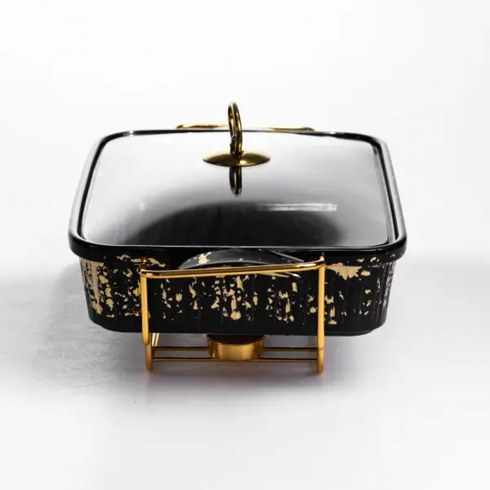 Мармитница прямоугольная 2 л на подставке с подогревом 40х22.5х15.5 см ML-874-15