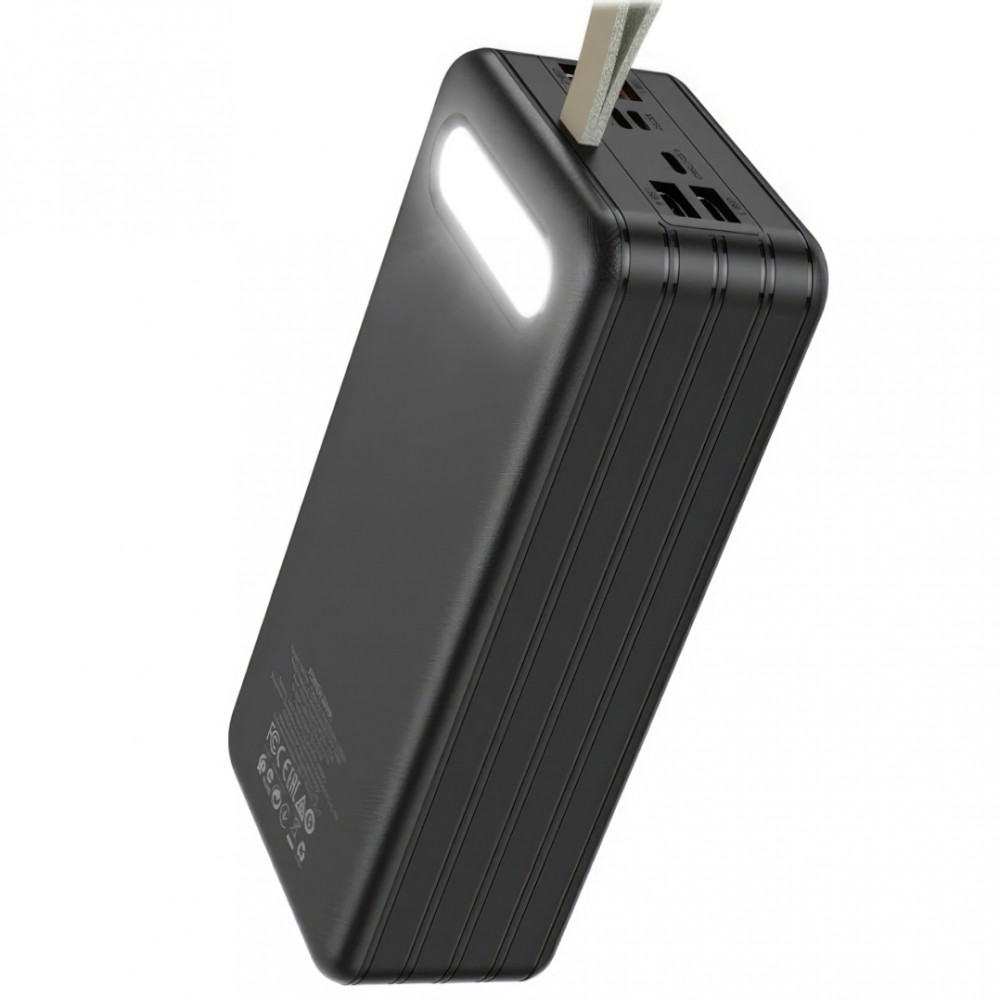 Повербанк Borofone DBT09 60000 mAh з ліхтарем, чорний