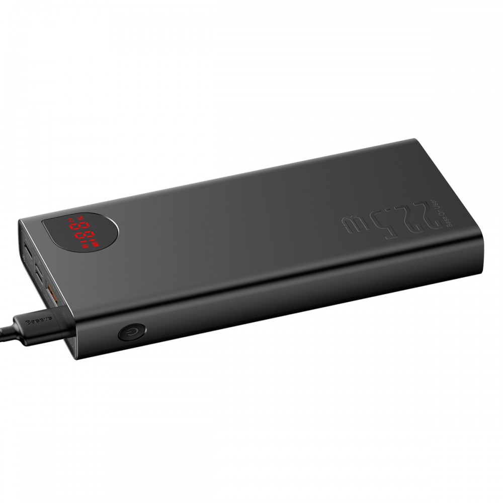 Зовнішній акумулятор (Power Bank) Baseus Adaman Metal 20000mAh 22.5W із швидкою зарядкою, чорний